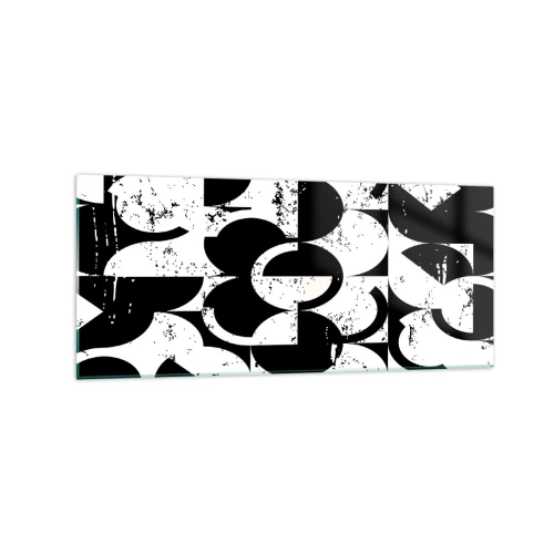 Obraz na skle - Bílé je bílé a černé černé - 120x50 cm
