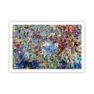 Plakát - Vitráž s kapkami - 91x61 cm