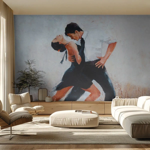 Fototapeta Standard Eco - Tanečníci v dynamickém tanci plném vášně - 100x70cm - Tango mých tužeb a snů - Moderní nástěnná dekorace do obývacího pokoje a ložnice ARTTOR