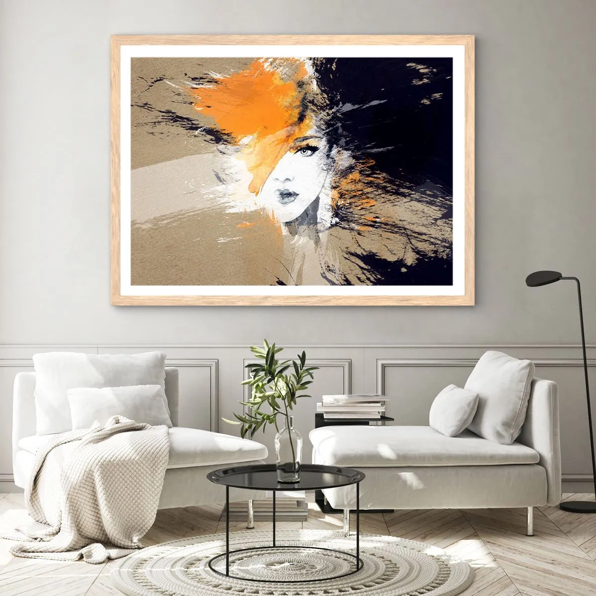 Plakát v rámu světlý dub - A je světlo - 100x70 cm