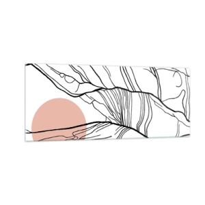 Obraz na skle - V síti větviček - 100x40 cm
