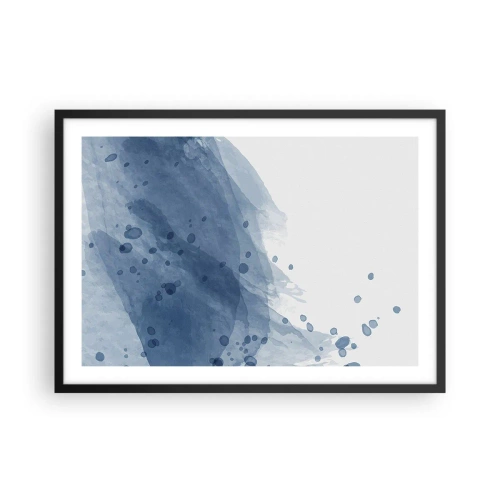 Plakát v černém rámu - Modrý tyl - 70x50 cm