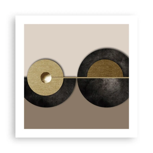 Plakát - Variace kolem kruhu - 50x50 cm