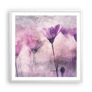 Plakát v bílém rámu - Sen květin - 60x60 cm