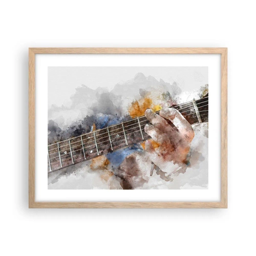 Plakát v rámu světlý dub - Poezie mezi strunami - 50x40 cm