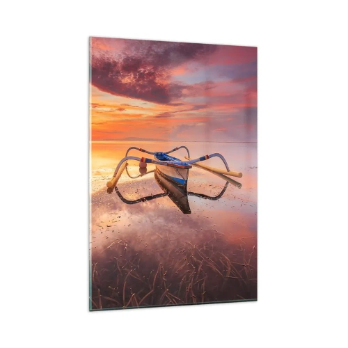 Obraz na skle - Klid tropického večera - 80x120 cm