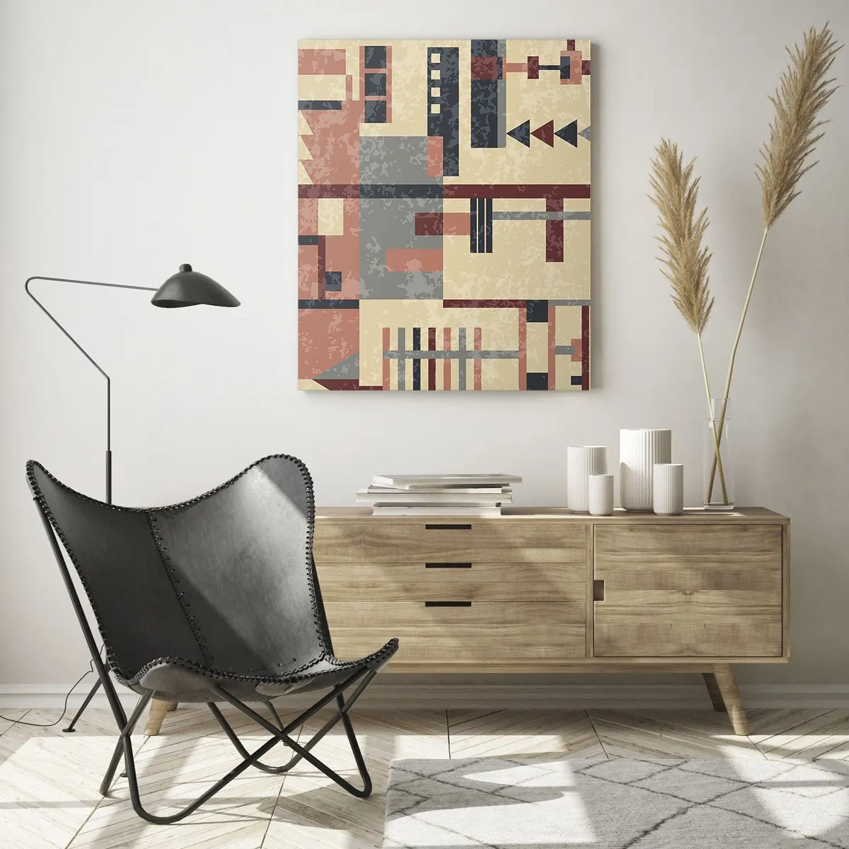 Obraz na skle - Vodorovná a svislá kombinace - 50x70 cm