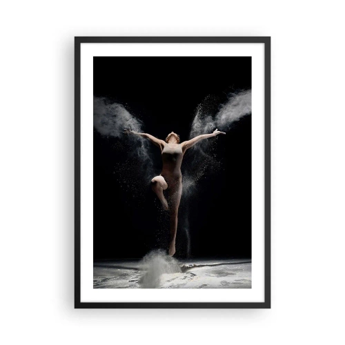 Plakát v černém rámu - Tanečnice v oblaku prachu na černém pozadí - 50x70cm - Elfové existují - Moderní nástěnná dekorace do obývacího pokoje a ložnice ARTTOR