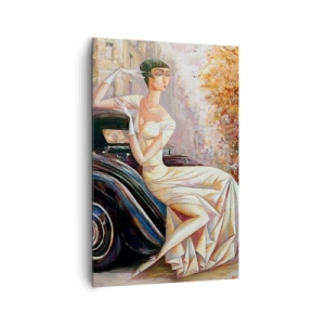 Obraz na plátně - Elegance v retro stylu - 80x120 cm