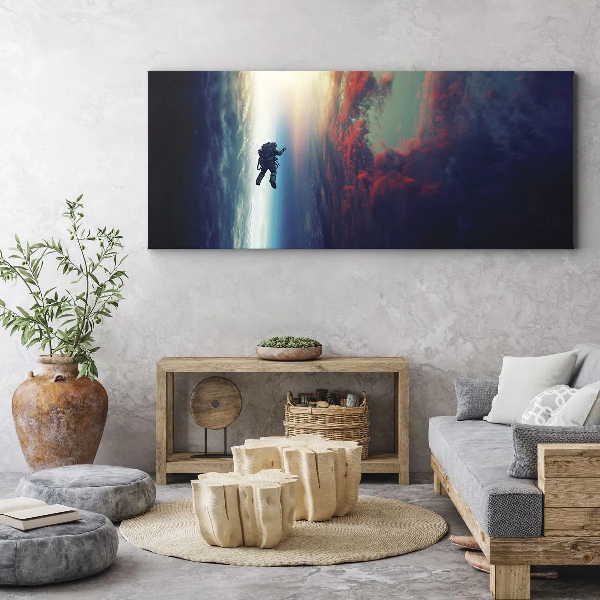 Obraz na plátně - Tváří v tvář vesmíru - 100x40 cm