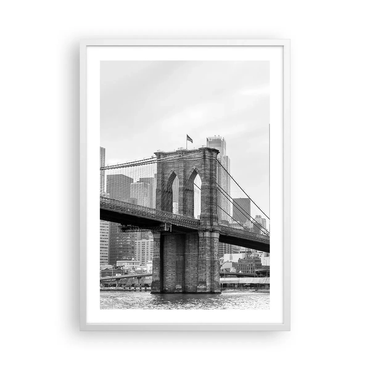 Plakát v bílém rámu - Newyorské zázraky - 50x70 cm