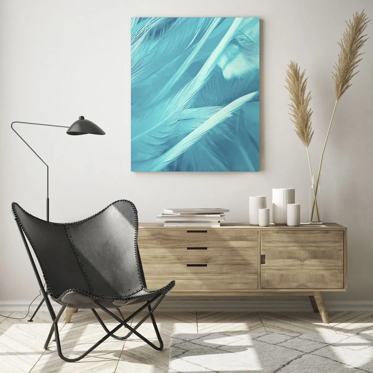 Obraz na skle - Utonout v chmýří - 50x70 cm