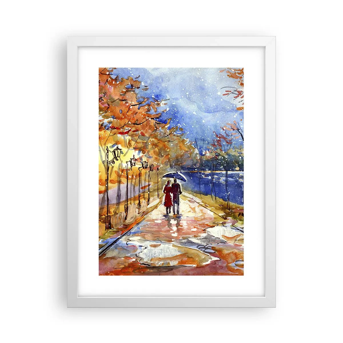 Plakát v bílém rámu - Společně k hranici času - 30x40 cm