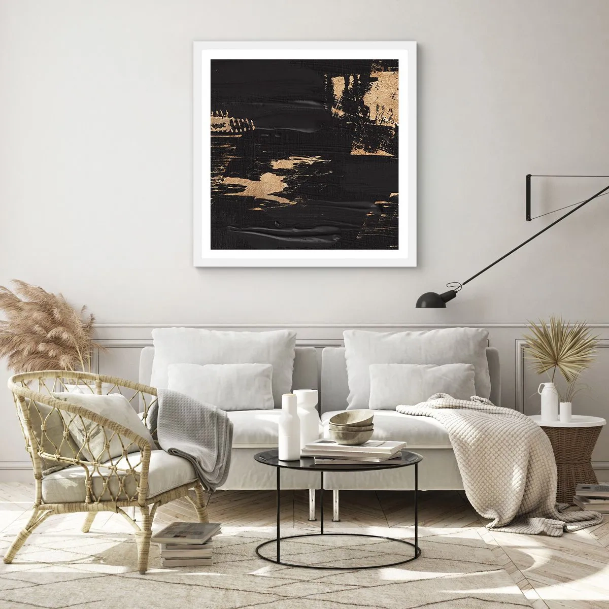 Plakát v bílém rámu - Stopa doteku - 50x50 cm