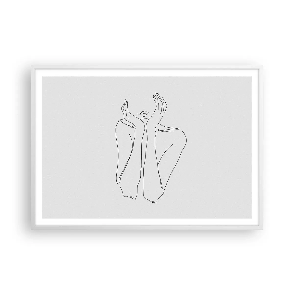 Plakát v bílém rámu - O čem sní dívky - 100x70 cm