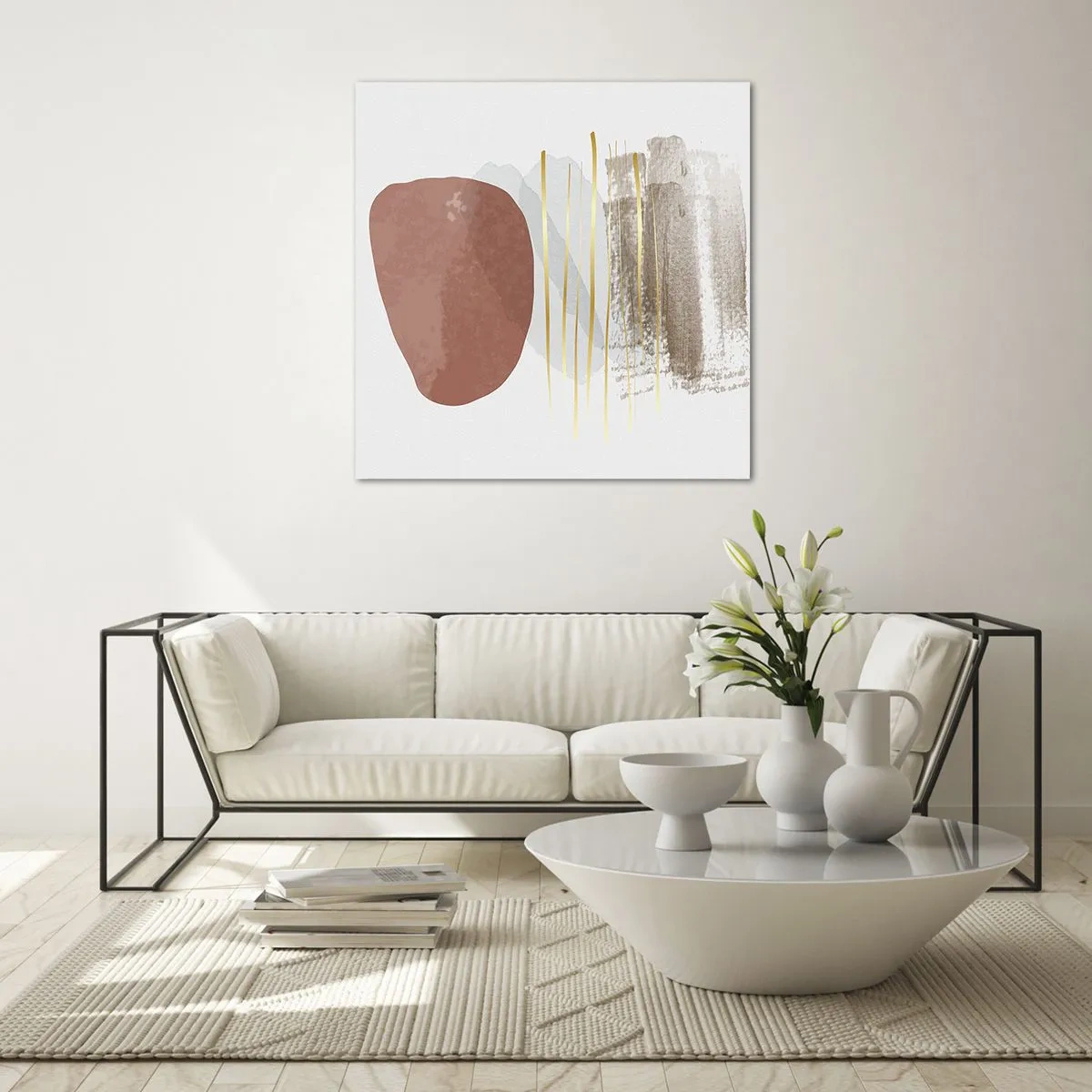 Obraz na skle - Abstraktní kolonáda - 70x70 cm