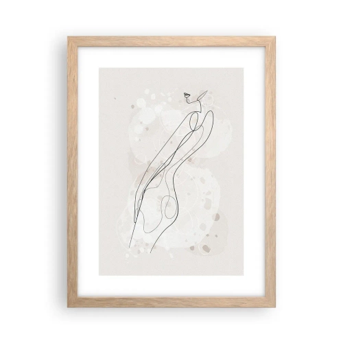 Plakát v rámu světlý dub - Zabloudit pohledem - 30x40 cm