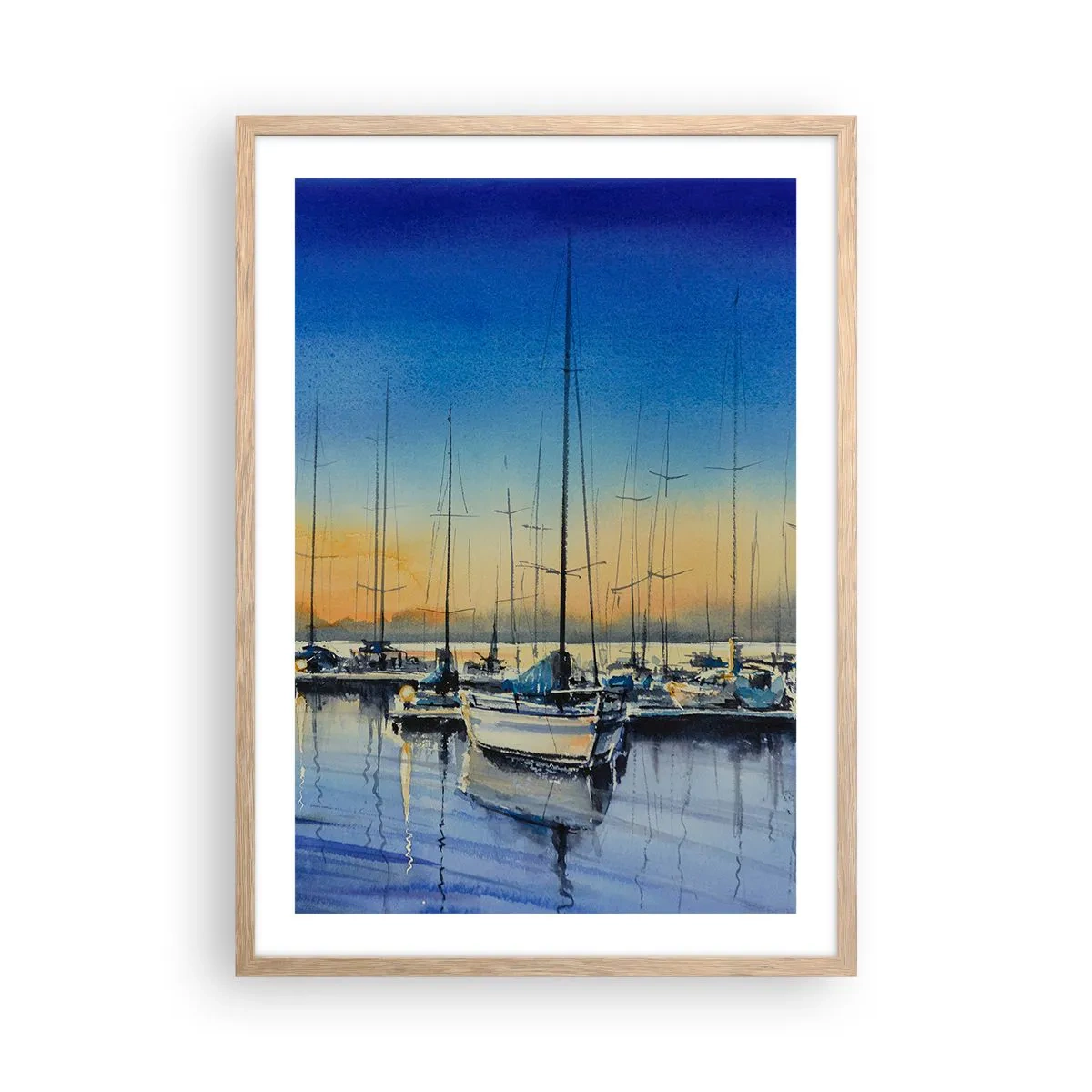 Plakát v rámu světlý dub - Konec dobrého dne - 50x70 cm
