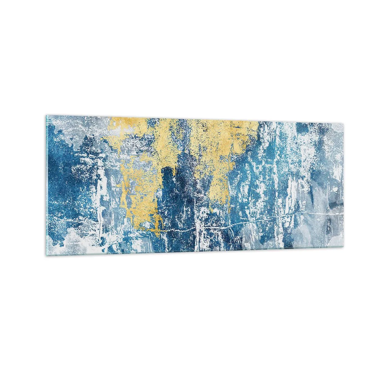Obraz na skle - Abstrakce s dobrou náladou - 100x40 cm