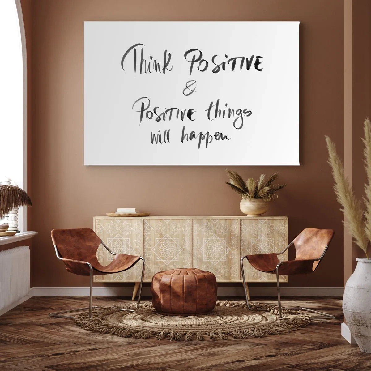 Obraz na plátně - Inspirativní písmo v černé barvě na bílém pozadí - 70x50cm - Jak žít? - Moderní nástěnná dekorace do obývacího pokoje a ložnice ARTTOR