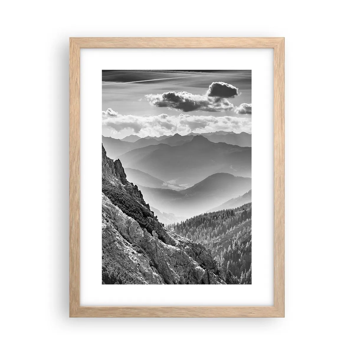 Plakát v rámu světlý dub - Až k obzoru - 30x40 cm