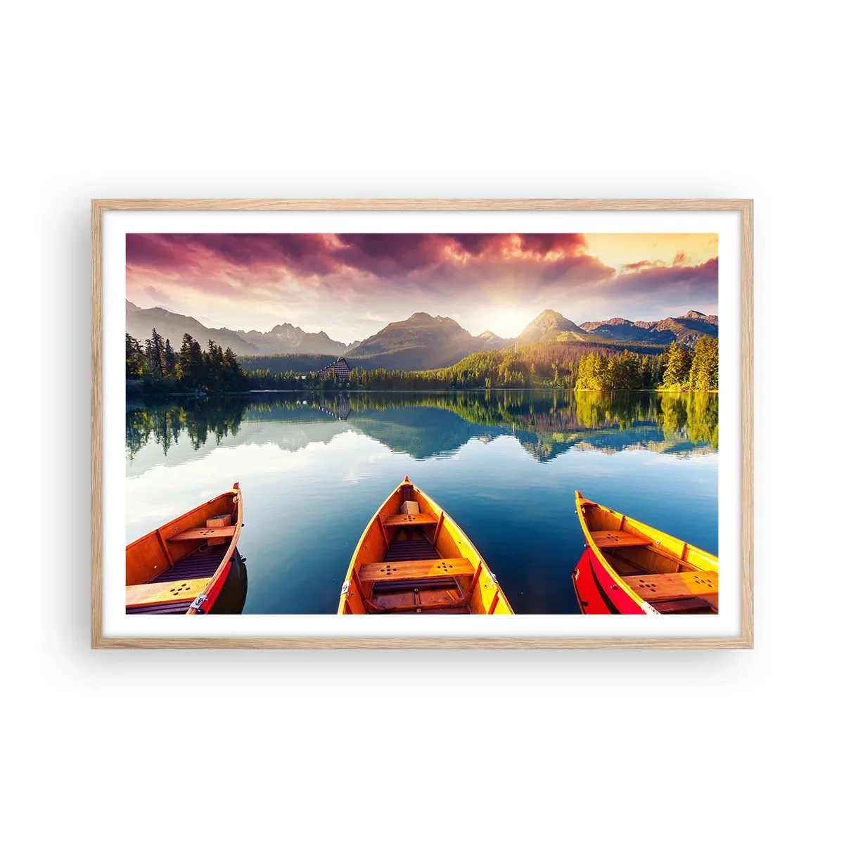 Plakát v rámu světlý dub - Nic proti přírodě - 91x61 cm