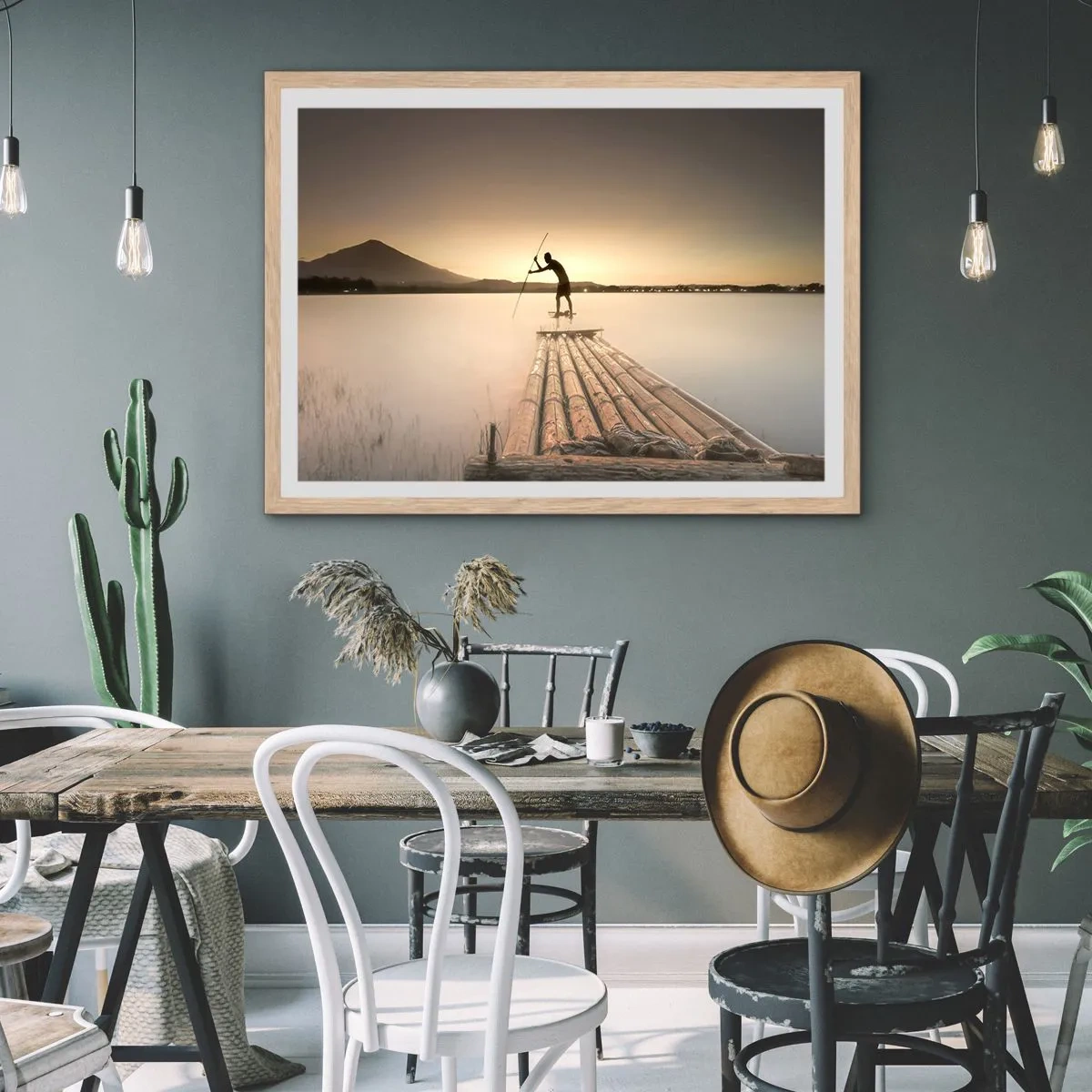 Plakát v rámu světlý dub - Před odpočinkem - 91x61 cm