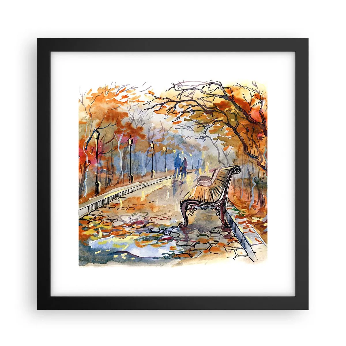 Plakát v černém rámu - Společně putovat podzimem - 30x30 cm