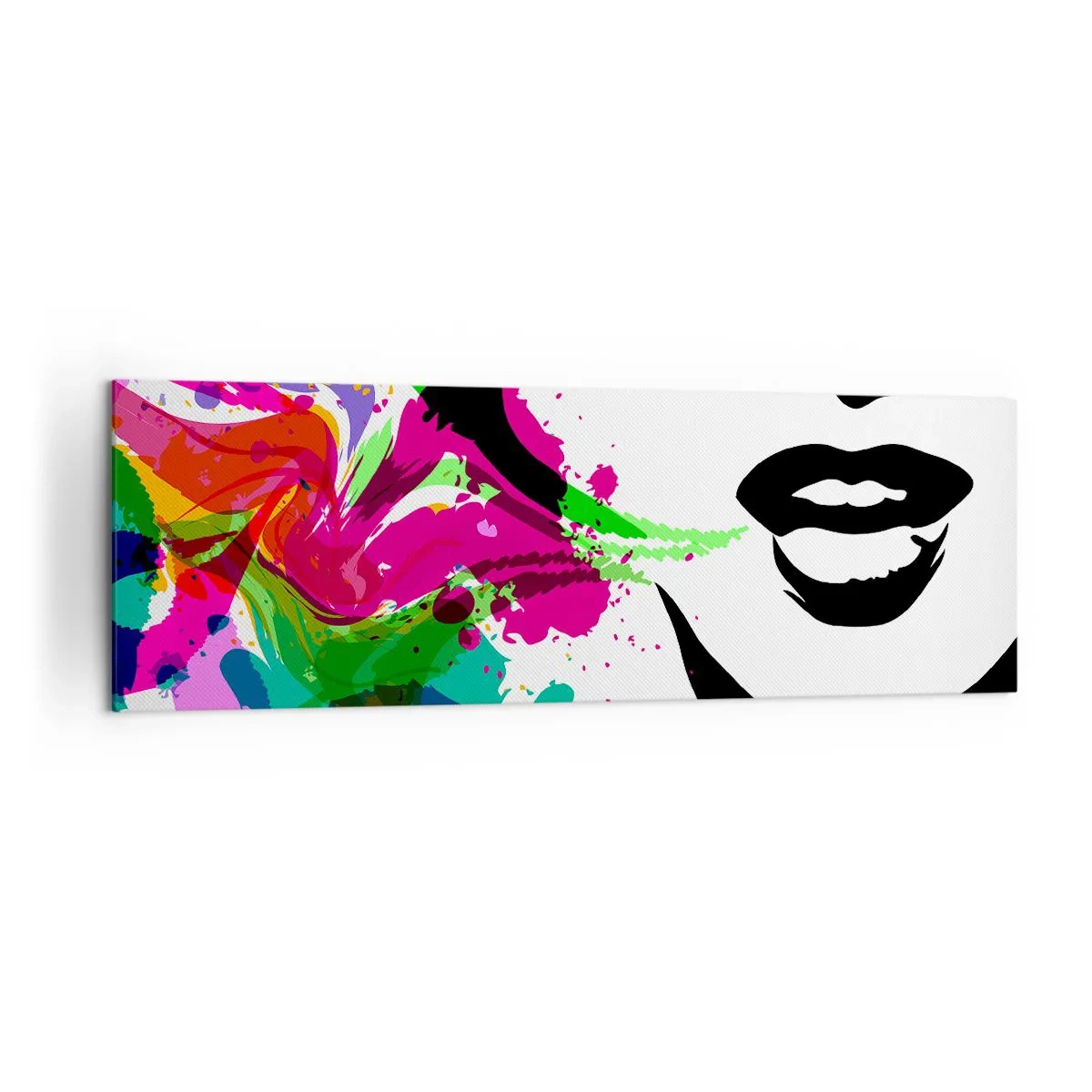 Obraz na plátně - Vyprávění v barvách duhy - 160x50 cm