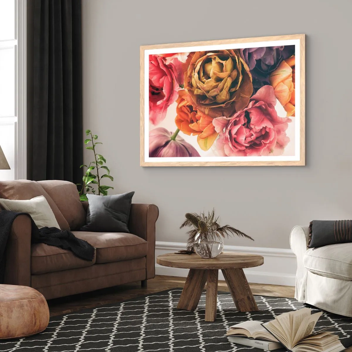 Plakát v rámu světlý dub - Oslava života - 91x61 cm