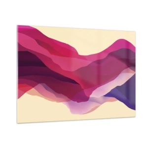 Obraz na skle - Vlny fialové - 100x70 cm