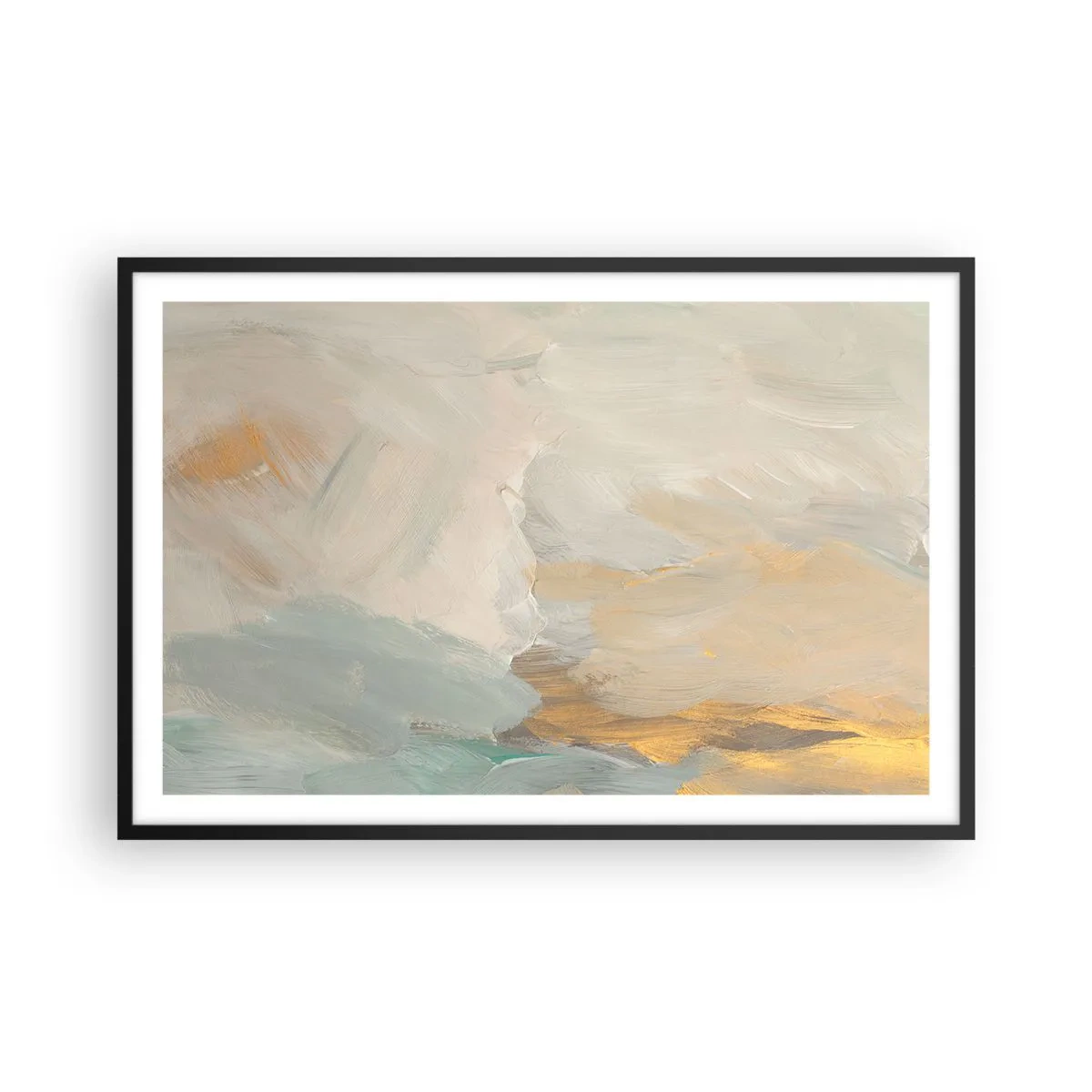 Plakát v černém rámu - Abstrakce – krajina něhy - 91x61 cm