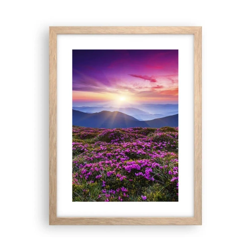 Plakát v rámu světlý dub - Zavoněly svěží pupeny bylinek z obilných polí - 30x40 cm