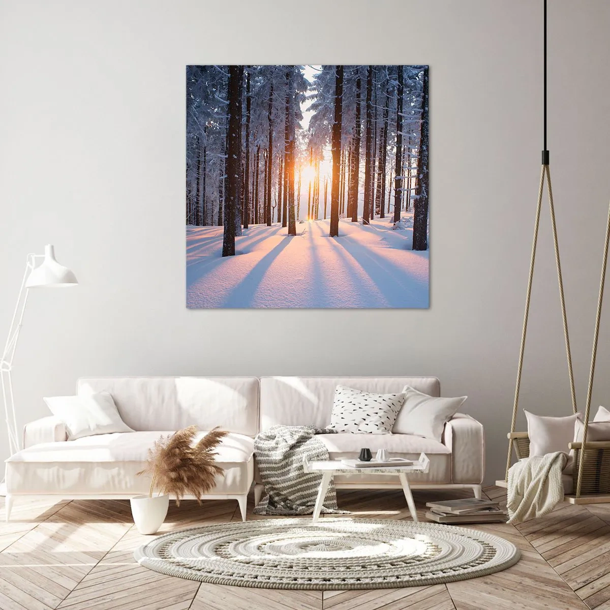 Obraz na plátně - Jasně černé na bílém - 70x70 cm