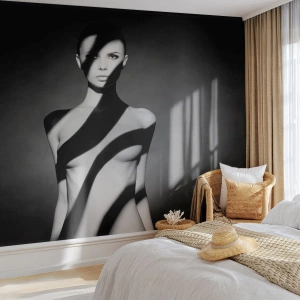 Fototapeta Samolepicí Deluxe Sticker - V záři i ve stínu - Žena, Tělo, Kus - 350x256 cm