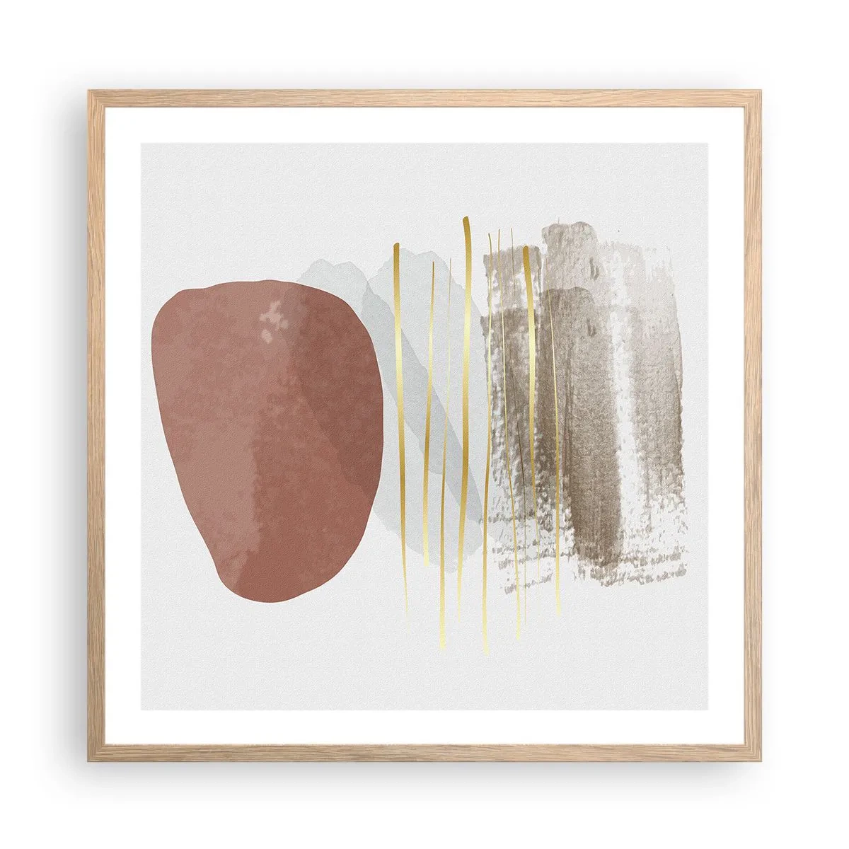 Plakát v rámu světlý dub - Abstraktní kolonáda - 60x60 cm