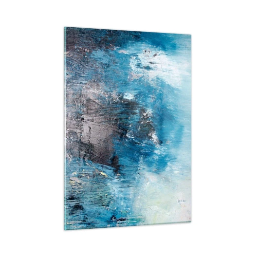 Obraz na skle - Rapsodie v modrém - 50x70 cm