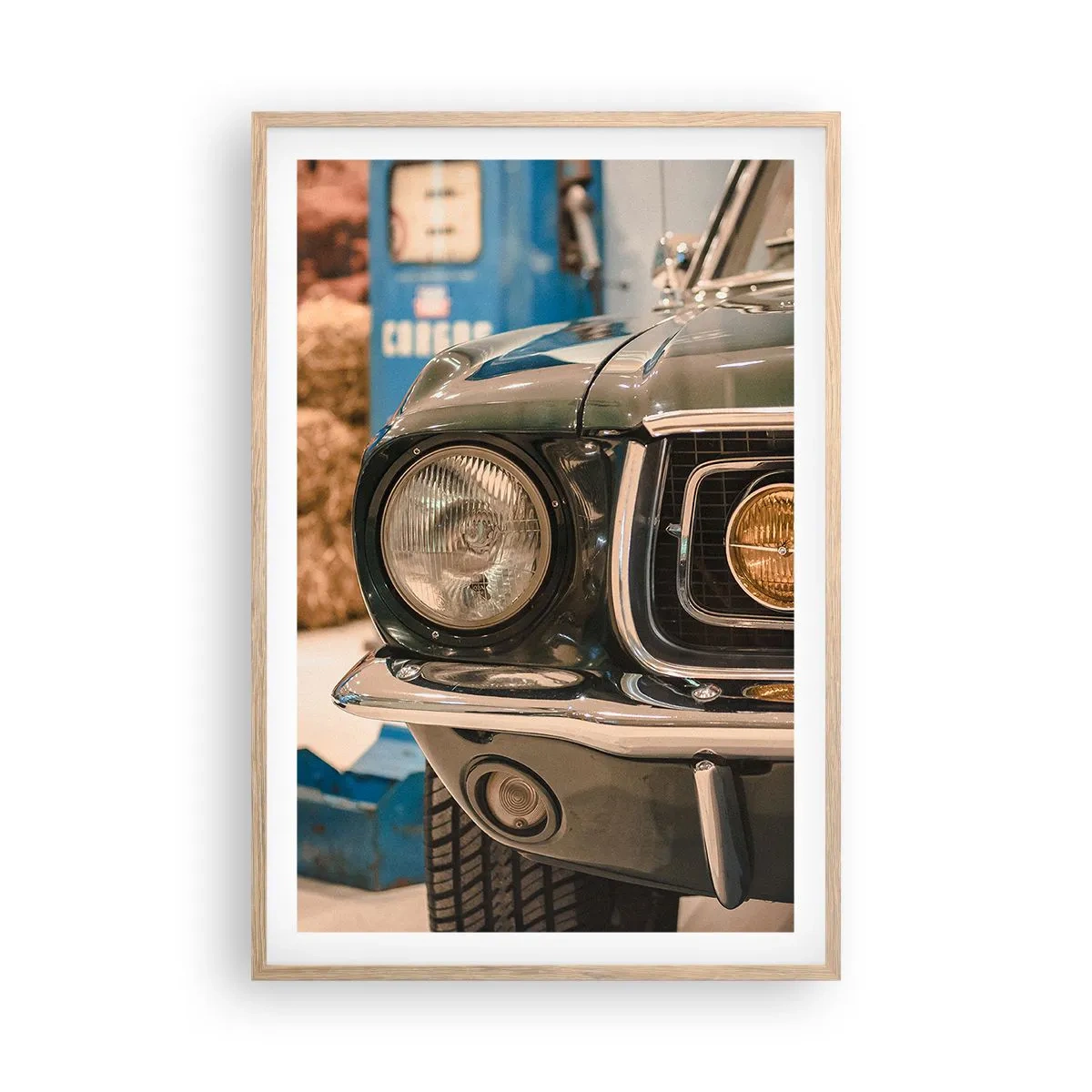 Plakát v rámu světlý dub - Setkání s legendou - 61x91 cm