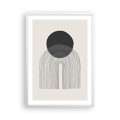 Plakát v bílém rámu - Chvění a jistota - 50x70 cm