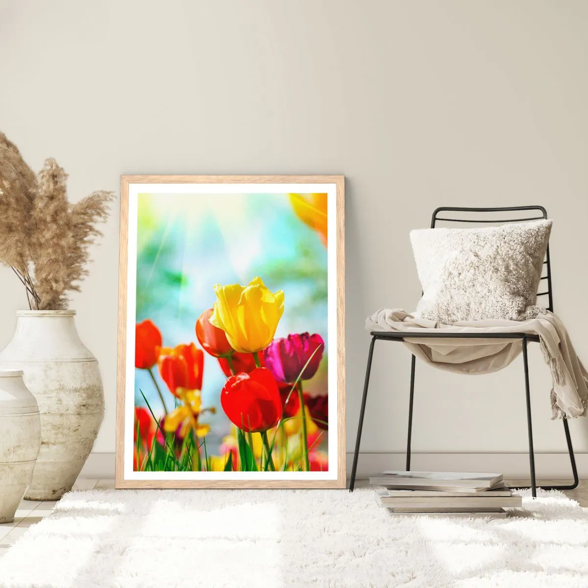 Plakát v rámu světlý dub - Všechny barvy slunce - 30x40 cm