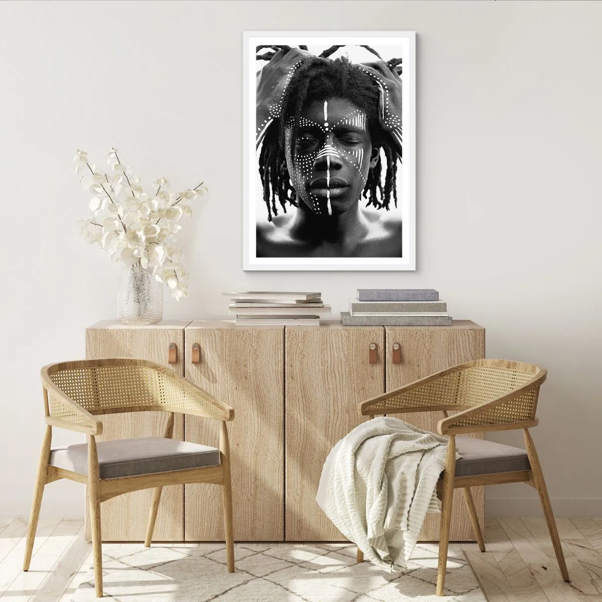 Plakát v bílém rámu - Kde jsi? - 70x100 cm