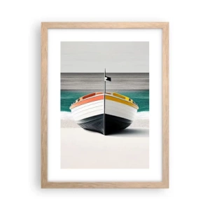 Plakát v rámu světlý dub - Na správném místě - 30x40 cm