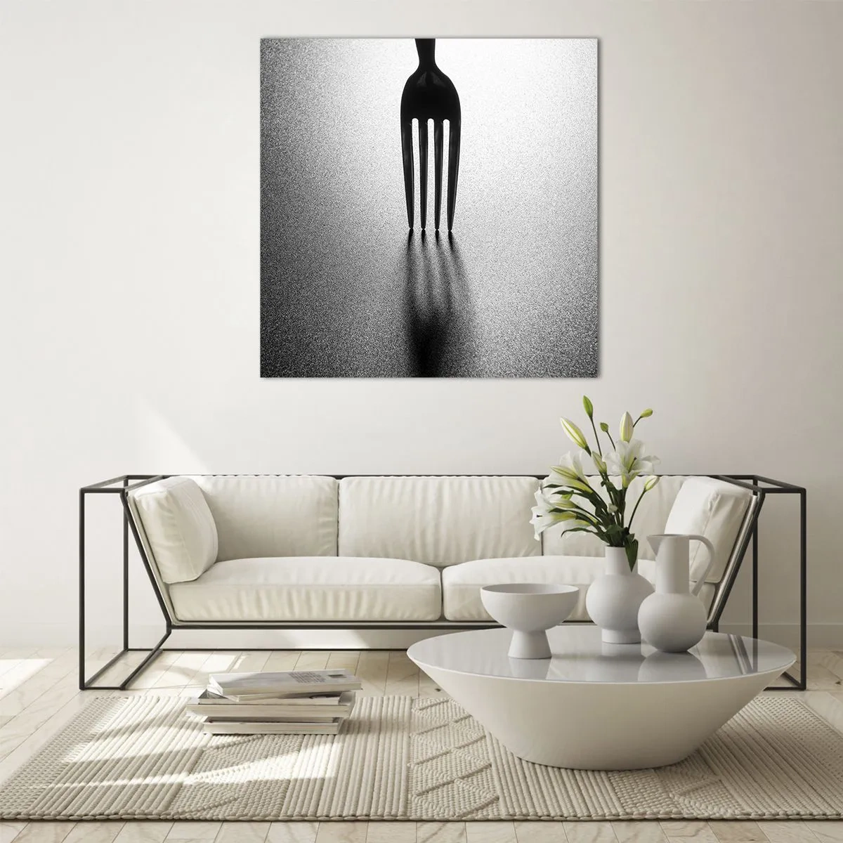 Obraz na skle - Světlo a stín - 50x50 cm