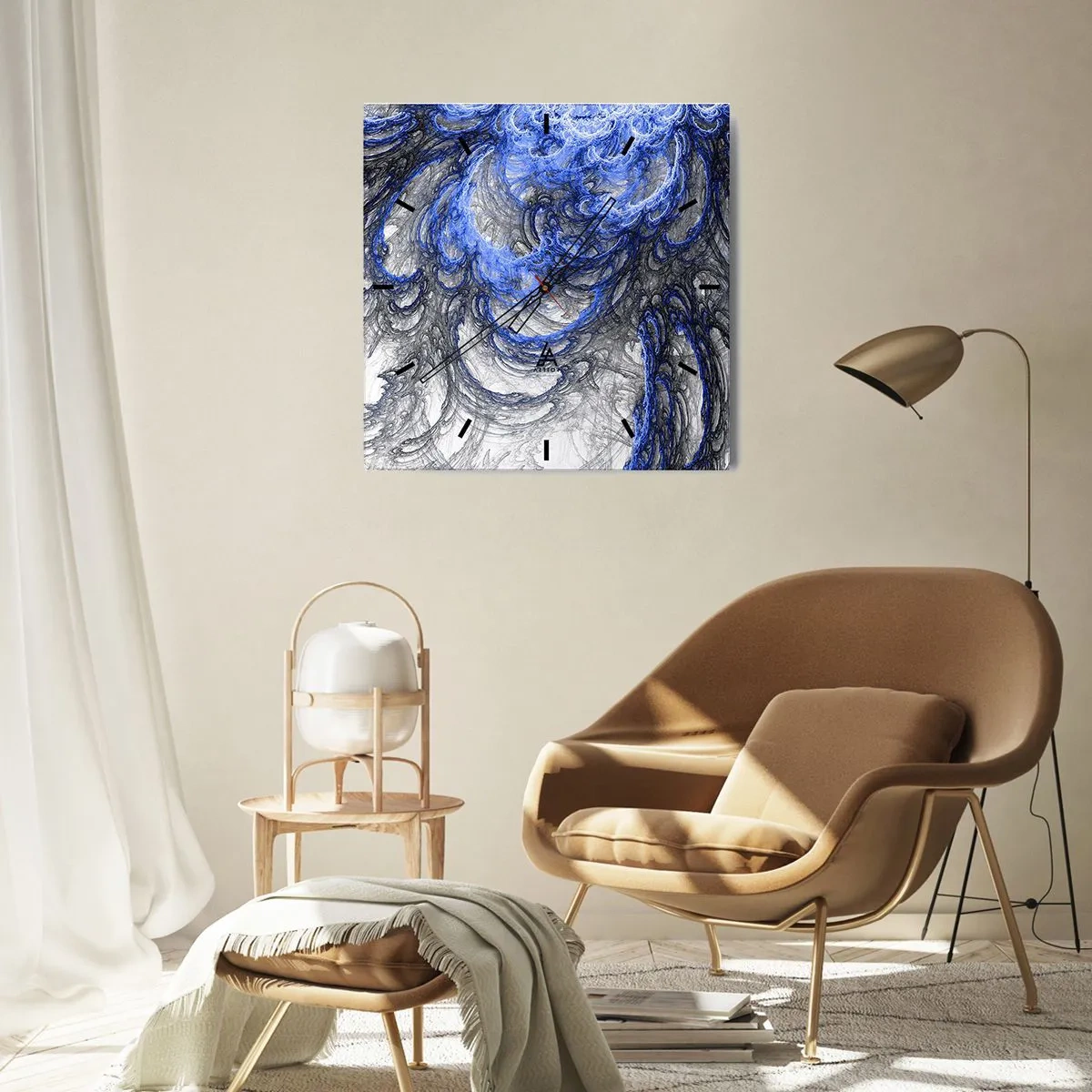 Nástěnné hodiny - Zrod vlny - 40x40 cm