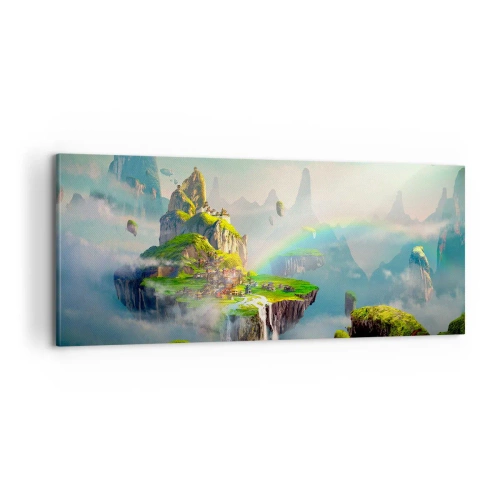 Obraz na plátně - Uprostřed nebe - šťastné ostrovy - 100x40 cm