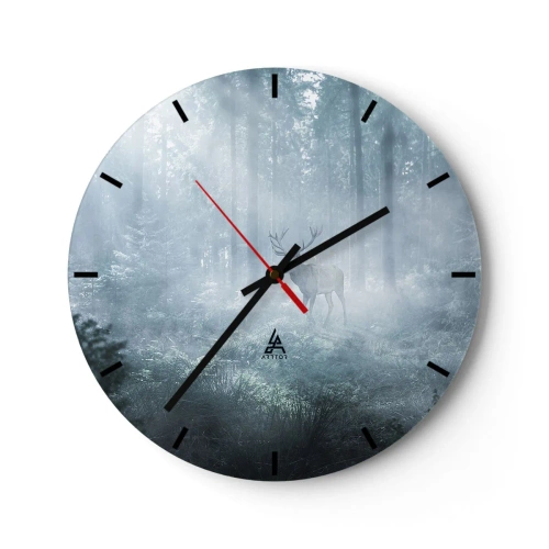 Nástěnné hodiny - Ranní obchůzka sídliště - 40x40 cm