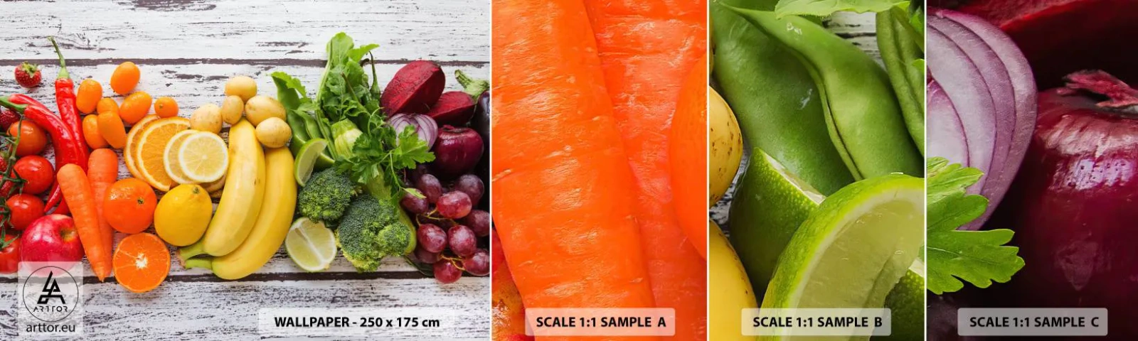 Fototapeta Vzorek Standard Eco - To nestačí? - Gastronomie, Ovoce, Zelenina - 100x30 cm