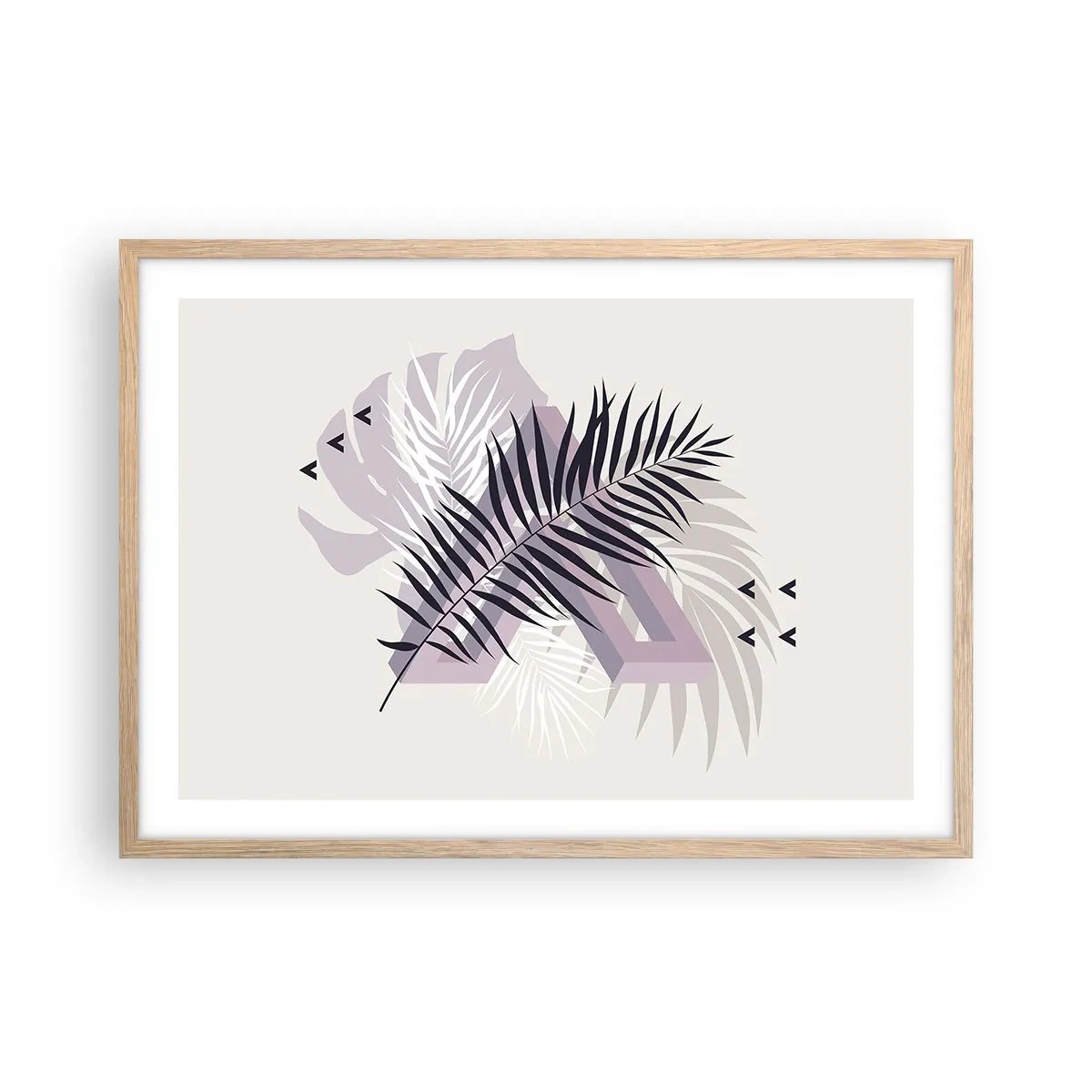 Plakát v rámu světlý dub - Stín stínu - 70x50 cm