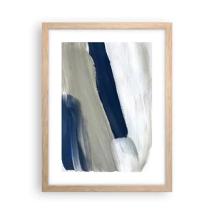 Plakát v rámu světlý dub - Setkání s bílou - 30x40 cm