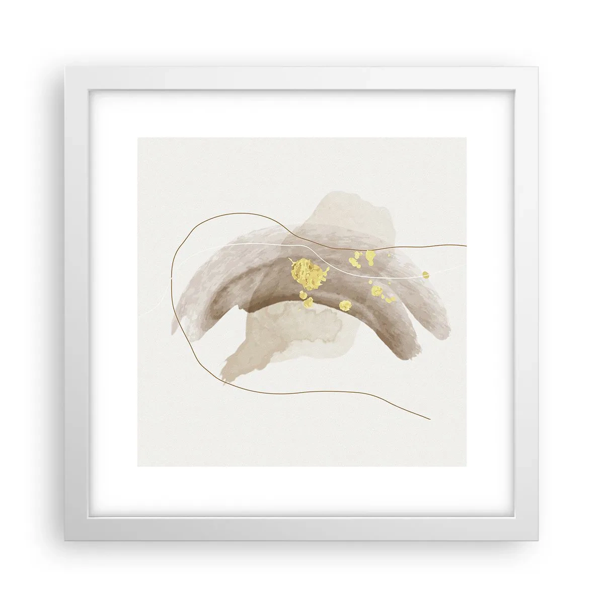 Plakát v bílém rámu - Vesmírná bytost - 30x30 cm